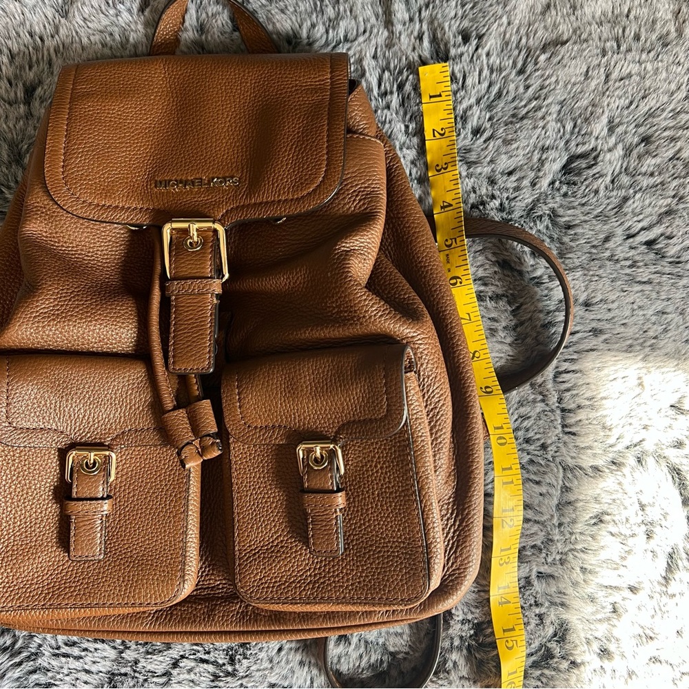 Michael Kors Tan Susie Large Flap Backpack - Picture 9 of 12